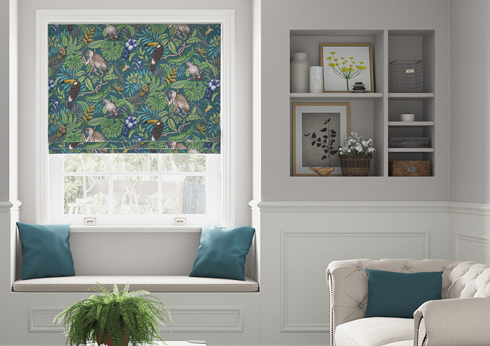 Rain Forest, Lagoon - Roman Blind - Image 3
